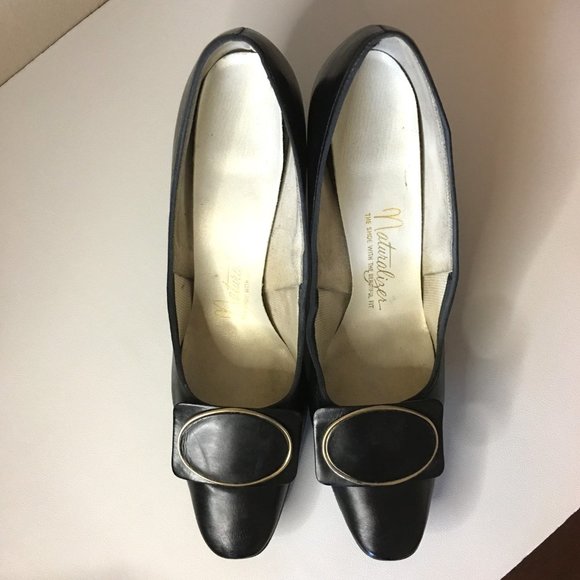 Ⓥⓘⓝⓣⓐⓖⓔ NATURALIZER Late 50's / Early 60's Mod Black Pump 8AA 𝐍𝐀𝐑𝐑𝐎𝐖 - Picture 4 of 13